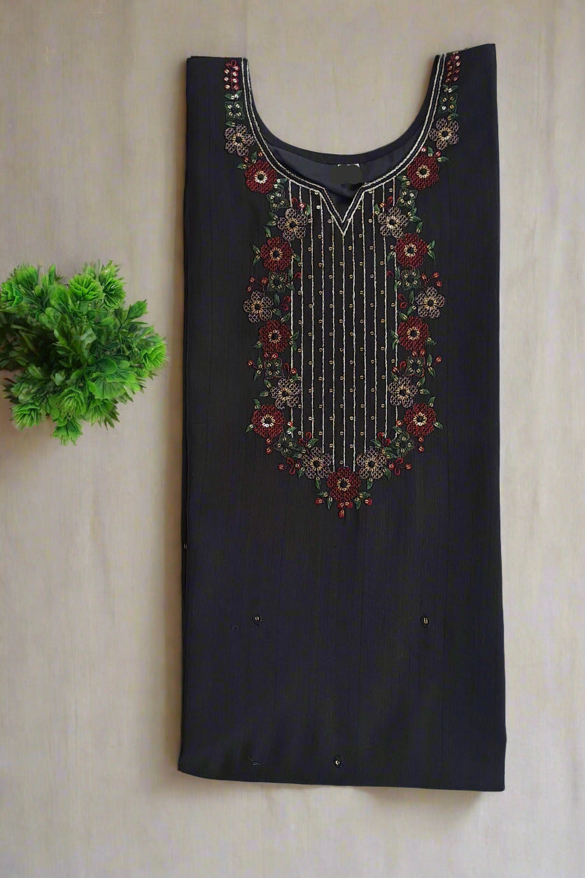 Womens Black Designed Kurta