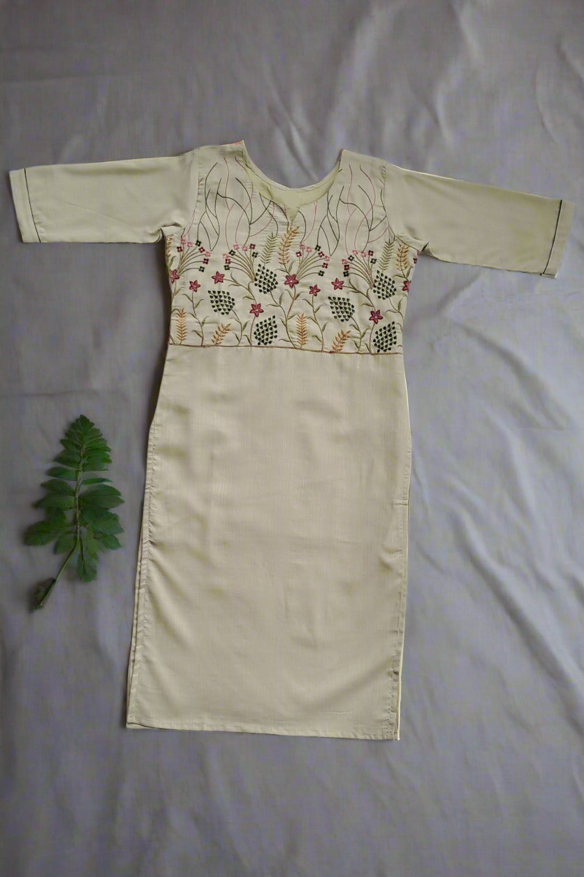 Embroidered Pure Cotton Kurta