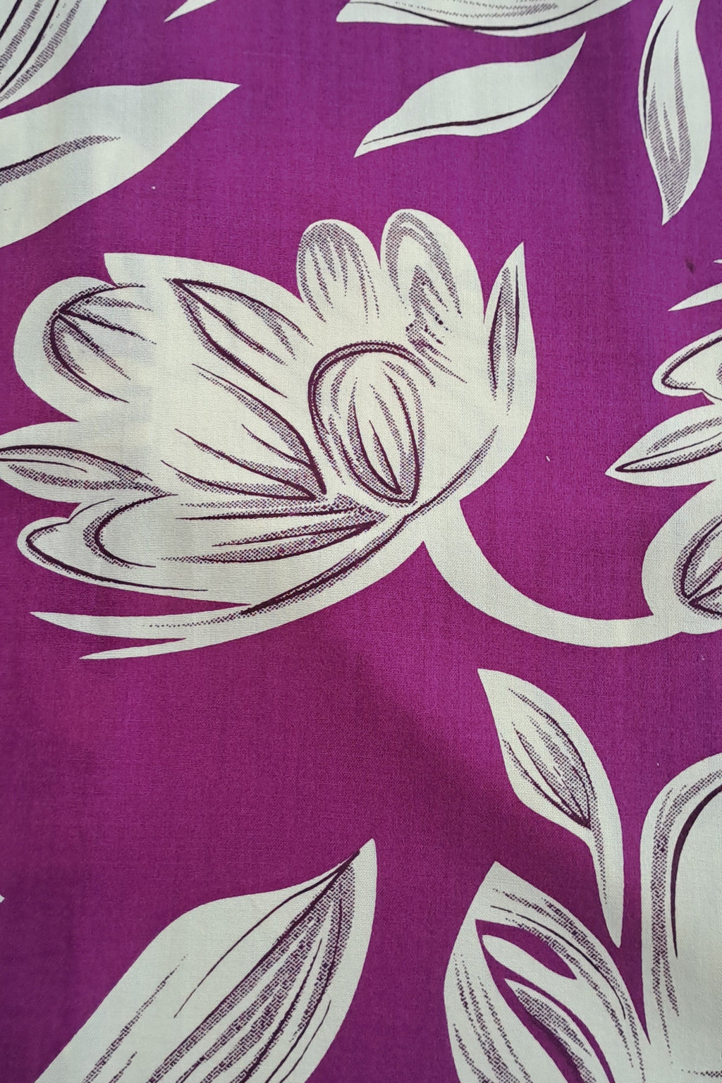 Women's Maroon Floral Khadi Cotton Blend Coord Set