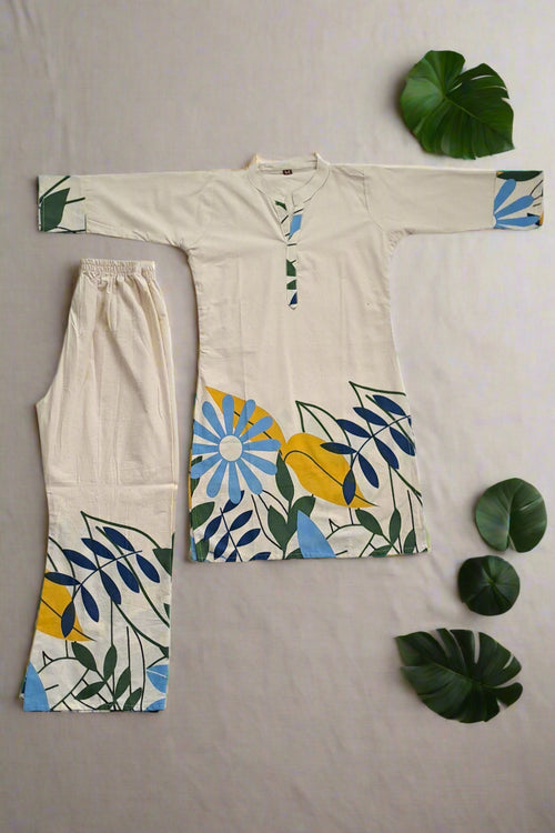 Elegant Off-White Khadi Co-Ord Set