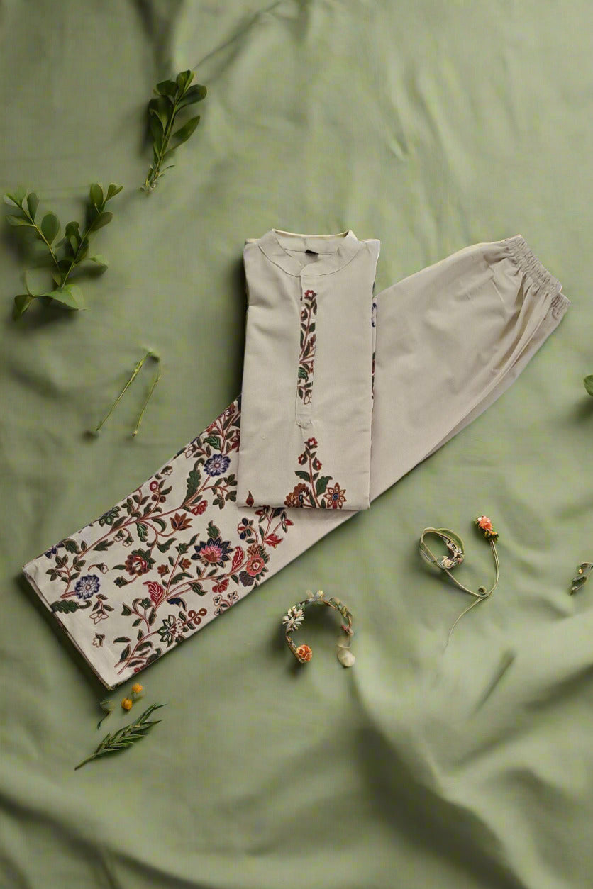 Off-White Khadi Cotton Coord Set